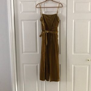 J. crew velvet gold romper
